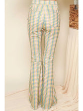 Load image into Gallery viewer, Retro Plaid Super Flare Jeans
