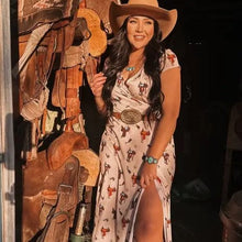 Load image into Gallery viewer, Giddy Up Wrap Dress