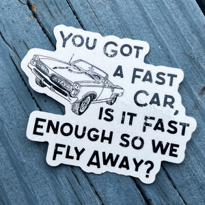 Fast Car Sticker