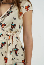 Load image into Gallery viewer, Giddy Up Wrap Dress