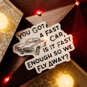 Fast Car Sticker