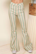 Load image into Gallery viewer, Retro Plaid Super Flare Jeans
