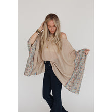 Load image into Gallery viewer, Fallon Embroidered Sleeve Poncho