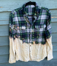Load image into Gallery viewer, Blue Jean Bleached Flannel Cool Color