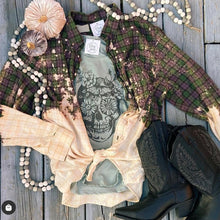 Load image into Gallery viewer, Blue Jean Bleached Flannel Cool Color
