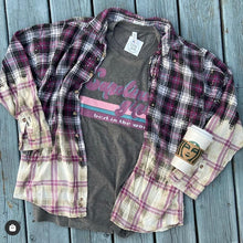 Load image into Gallery viewer, Blue Jean Bleached Flannel Cool Color