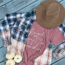 Load image into Gallery viewer, Blue Jean Bleached Flannel Cool Color