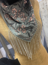 Load image into Gallery viewer, Rhinestone Floral Bandana
