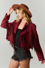 Load image into Gallery viewer, Fringe Suede Jacket
