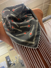 Load image into Gallery viewer, Rhinestone Floral Bandana

