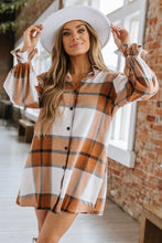 Load image into Gallery viewer, Tilly Plaid Ruffled Sleeve Shirt
