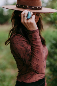 Sonora Aztec Mesh Top