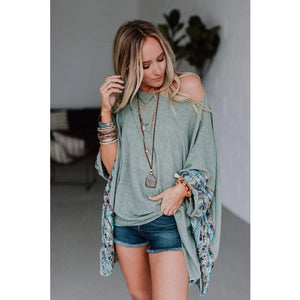 Fallon Embroidered Sleeve Poncho