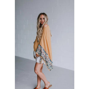 Fallon Embroidered Sleeve Poncho