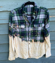 Load image into Gallery viewer, Blue Jean Bleached Flannel Cool Color
