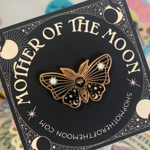 Moth of the Moon Enamel Pin