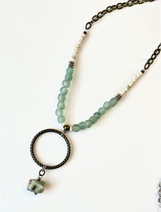 Amazonite Sea Glass Necklace