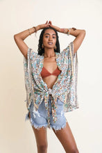 Load image into Gallery viewer, Floral Front Tie Kimono
