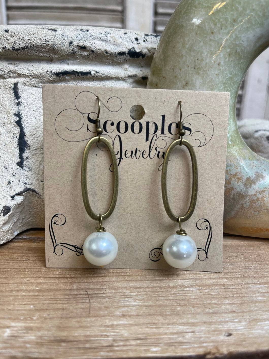 Bronze Pearl Earrings